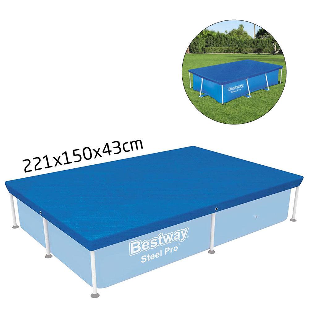 Shop Online Flowclear Bestway 58103 Rectangle COVER for Swimming Pool  2.24 x 1.54m - Karout Online Shopping In lebanon