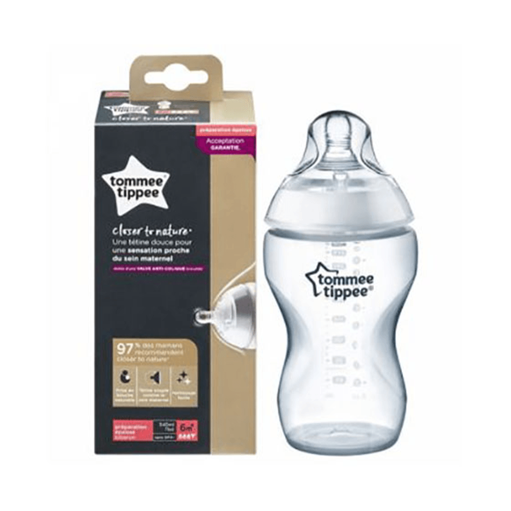 Tommee Tippee 422704 Closer To Nature Baby Bottle 340 ml - Karout Online -Karout Online Shopping In lebanon - Karout Express Delivery 