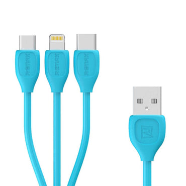 Remax Data Cable 3 in 1 Type c & Android & IOS / RC-050TH - Karout Online -Karout Online Shopping In lebanon - Karout Express Delivery 