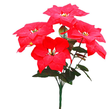 Christmas Flowers * 5 Decorations 43 cm / C-250 - Karout Online -Karout Online Shopping In lebanon - Karout Express Delivery 