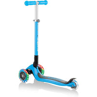Globber Primo Foldable Scooter Light Up Wheels Blue - Karout Online -Karout Online Shopping In lebanon - Karout Express Delivery 
