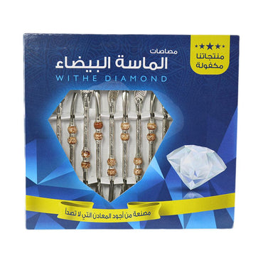 White Diamond Mate Lollipop Set (12 Pcs) - Karout Online -Karout Online Shopping In lebanon - Karout Express Delivery 