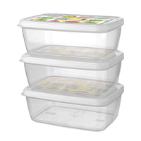 Titiz Plastik Aria Storage Box Set AP-9257/ 850ml - 28oz x3 - Karout Online -Karout Online Shopping In lebanon - Karout Express Delivery 