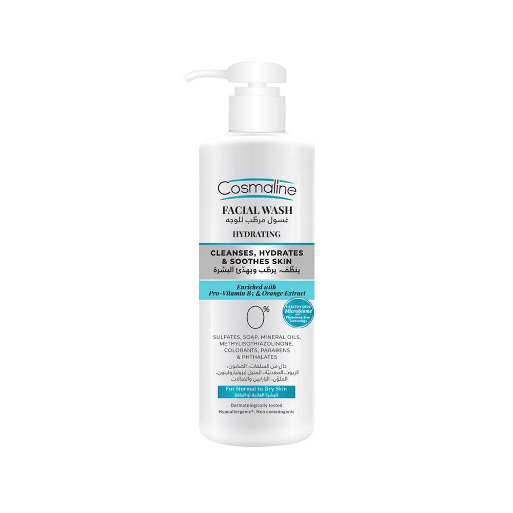 COSMALINE FACIAL WASH HYDRATING NORMAL TO DRY SKIN 250ML/ B0020005 - Karout Online -Karout Online Shopping In lebanon - Karout Express Delivery 