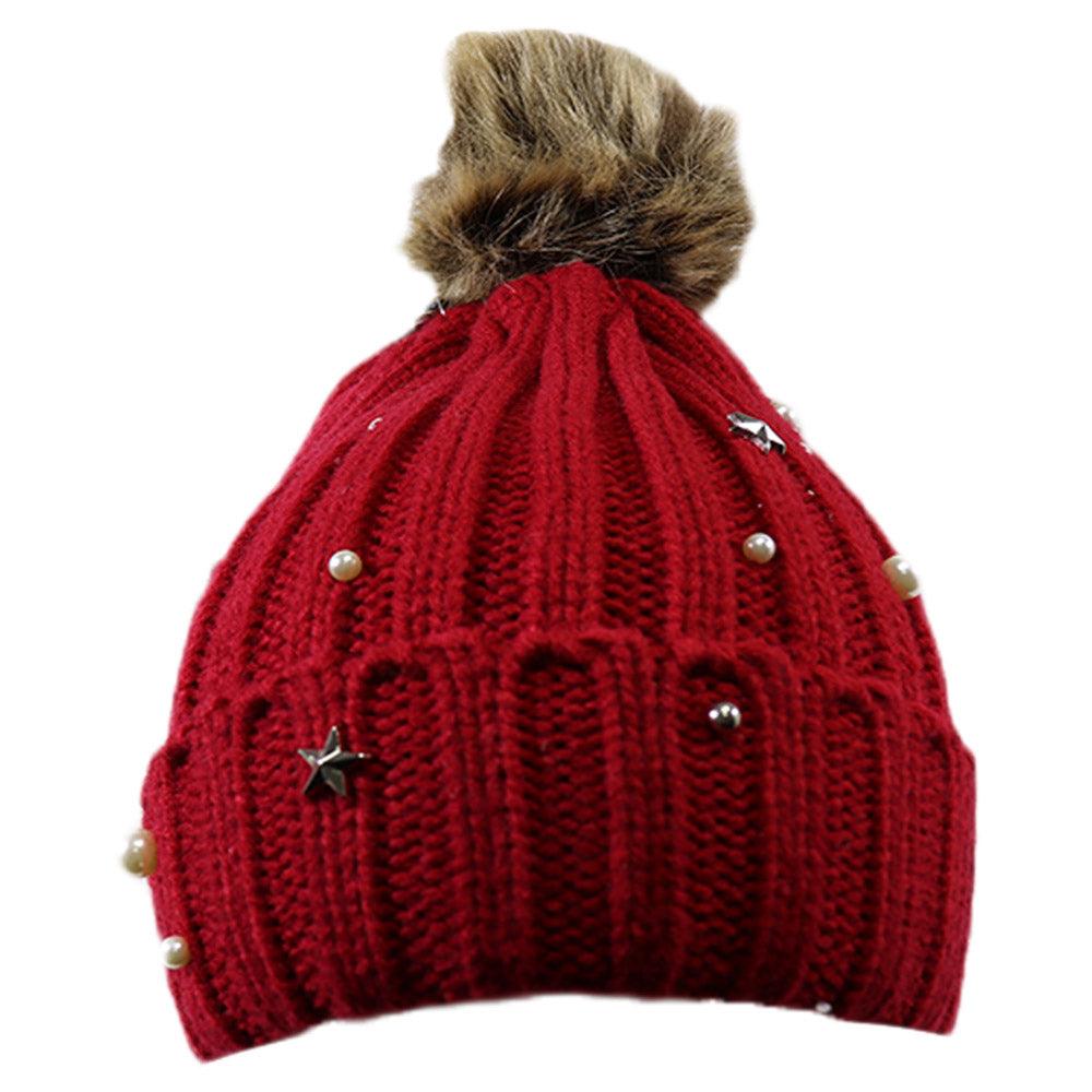 Women Winter Decorated Wool Hat / N-517 - Karout Online -Karout Online Shopping In lebanon - Karout Express Delivery 