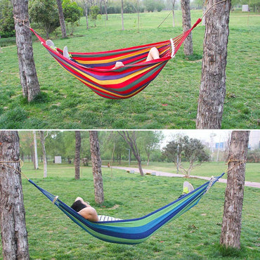 Shop Online Hammock Camping Hanging Outdoor Swing with Wooden Stick 200 x 80 cm / 22FK002 - Karout Online Shopping In lebanon