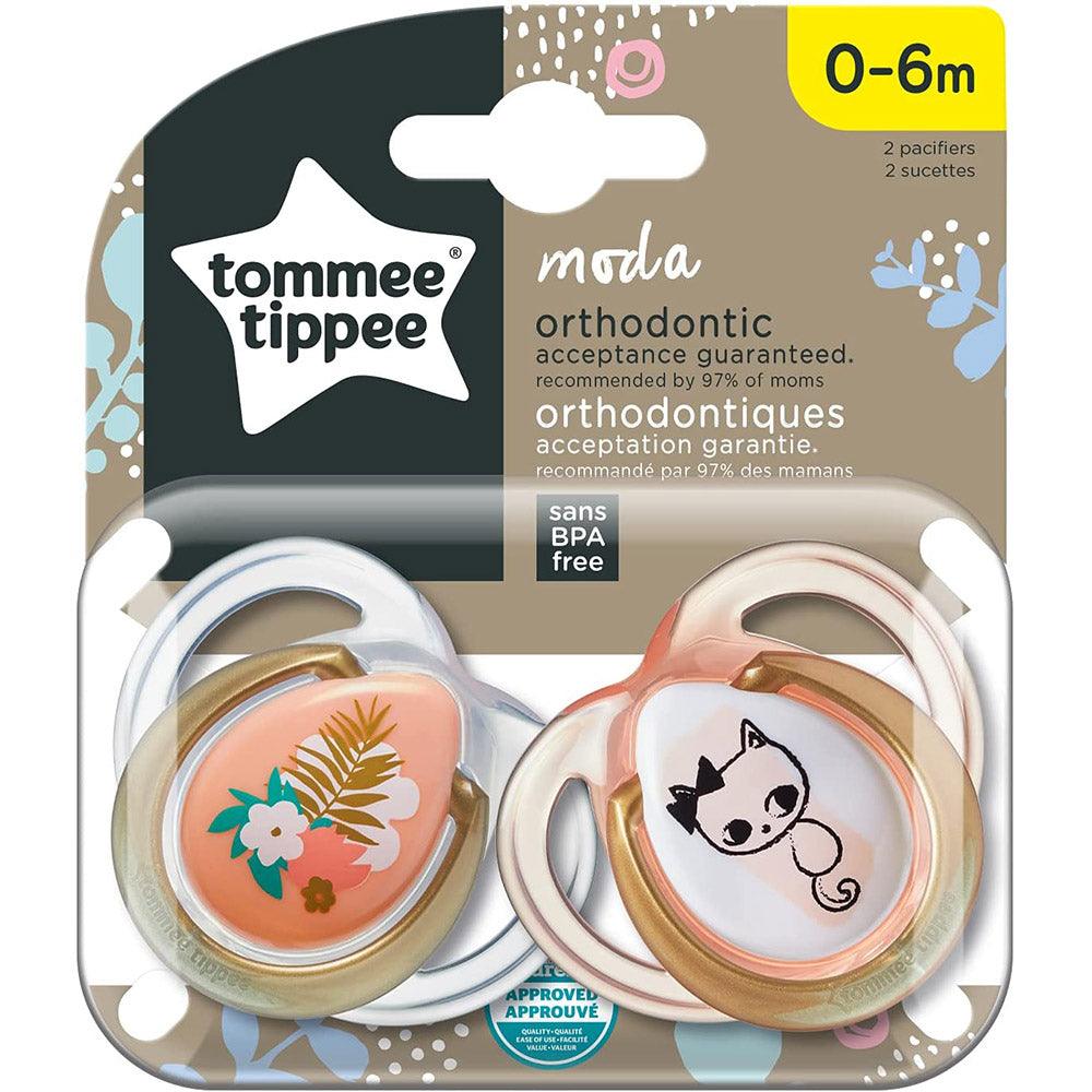 Tommee Tippee 2 Fashion Pacifiers 0-6 Months Girl  (2Pcs) /4879 - Karout Online -Karout Online Shopping In lebanon - Karout Express Delivery 