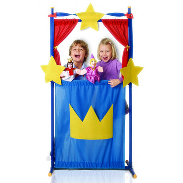 Show time 4 Pieces Large  Hand  Puppet  With  Plastic Theatre Playset