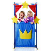 Show time 4 Pieces Large  Hand  Puppet  With  Plastic Theatre Playset