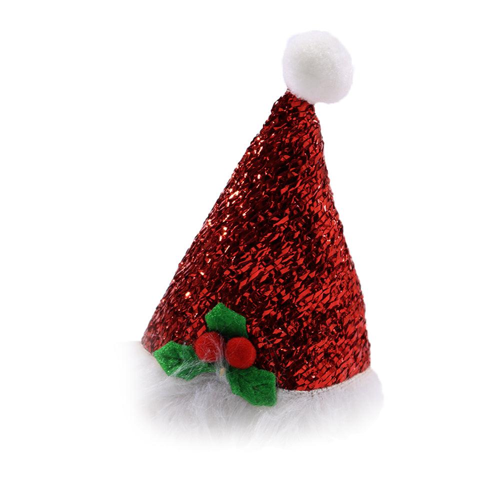 Christmas Santa Hat Hair Clip - Karout Online -Karout Online Shopping In lebanon - Karout Express Delivery 