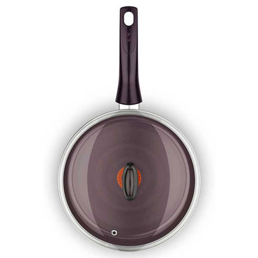 Tefal Dark Ruby Sautepan 24cm + Aluminum Lid / C4023212