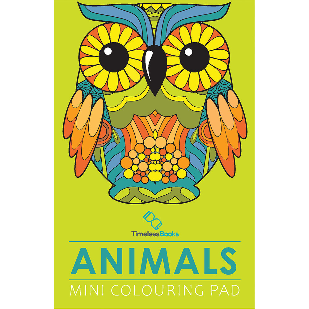 Pegasus Mini Adult Colouring Pad - Animals
