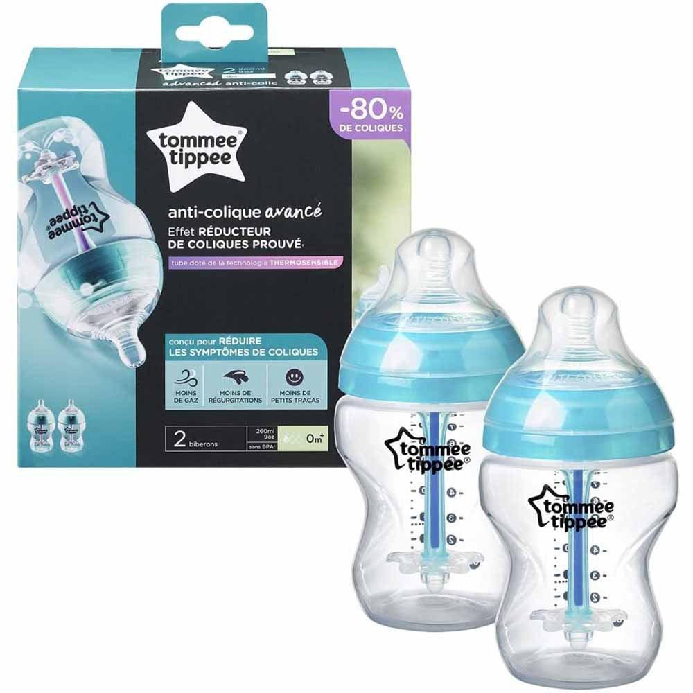 Tommee Tippee Combat Anti-Colic Feeding Bottle 260ml Pack Of 2 / 25252 - Karout Online -Karout Online Shopping In lebanon - Karout Express Delivery 