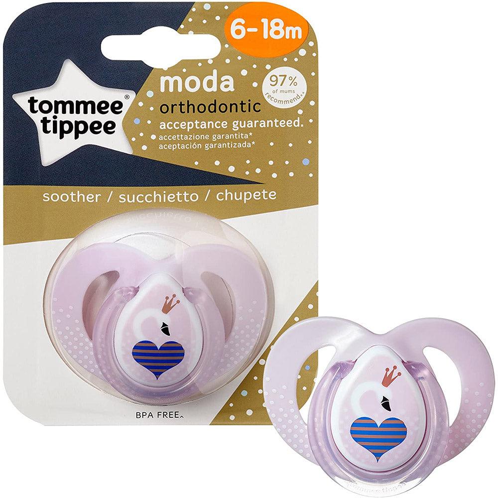 Tommee Tippee MODA Soother, 6 to 18 Months Pink /3889 - Karout Online -Karout Online Shopping In lebanon - Karout Express Delivery 