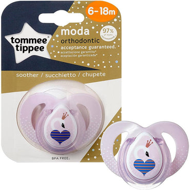 Tommee Tippee MODA Soother, 6 to 18 Months Pink /3889 - Karout Online -Karout Online Shopping In lebanon - Karout Express Delivery 