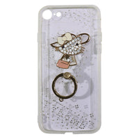 Phone Cover For Iphone 8 (Transparent with Decorative & grip Metal) / AE-54 - Karout Online -Karout Online Shopping In lebanon - Karout Express Delivery 