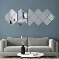 (NET) Acrylic Mirror Wall Sticker Modern Tile Adhesive  Mirror for Wall Decor / 23FK028