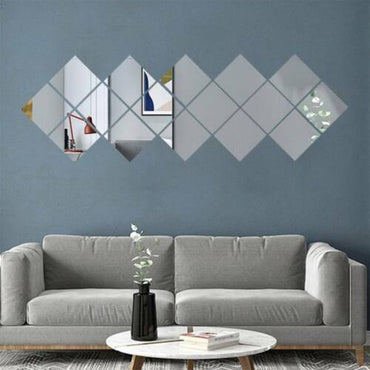 Acrylic Mirror Wall Sticker Modern Tile Adhesive  Mirror for Wall Decor / 23FK028