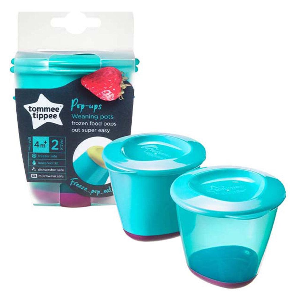 Tommee Tippee 446502 Pop Up Weaning Pots x2 4m+ - Karout Online -Karout Online Shopping In lebanon - Karout Express Delivery 
