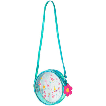 Stephen Joseph Iridescent Crossbody Purse Flamingo