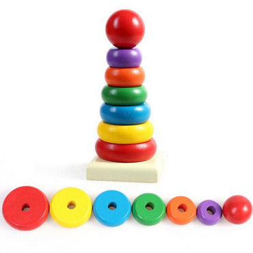 Wooden Rainbow Tower 2407-1 Toys & Baby