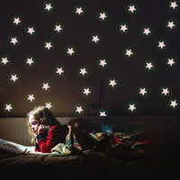 (net) 3D Stars Glow In The Dark Wall Stickers Luminous Fluorescent Wall Stickers 100pcs / 6988016004875 / 2370750000284