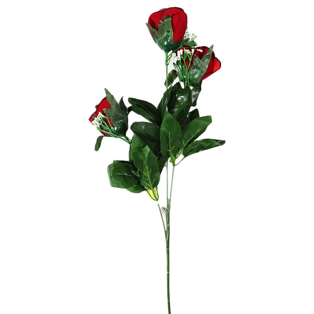 Shop Online Plastic Red Flower Decoration x 3 / D-39 - Karout Online Shopping In lebanon