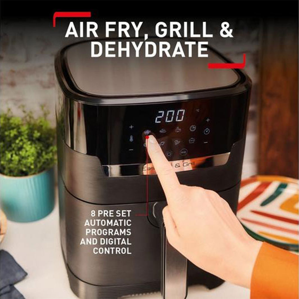 Tefal Easy Fry Precision 2 in 1 Digital Air Fryer & Grill 4.2L 8 Programs inc Dehydrator Black/ EY505827