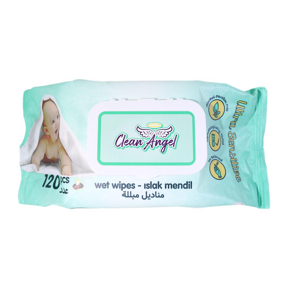 Clean Angel Ultra Sensitive Baby Wet Wipes 120 Pcs - Karout Online -Karout Online Shopping In lebanon - Karout Express Delivery 