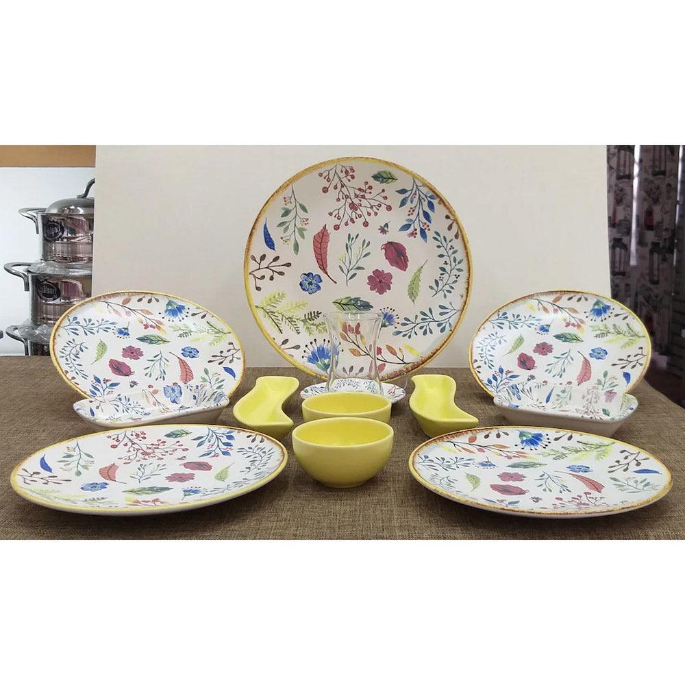 Keramika Ceramic Joyful Autumn Pattern 19 piece breakfast set / 39649 - Karout Online -Karout Online Shopping In lebanon - Karout Express Delivery 