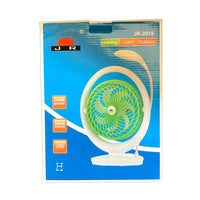 Shop Online Portable Rechargeable fan with reading lamp 2 in 1 /  JR-2018 - Karout Online Shopping In lebanon