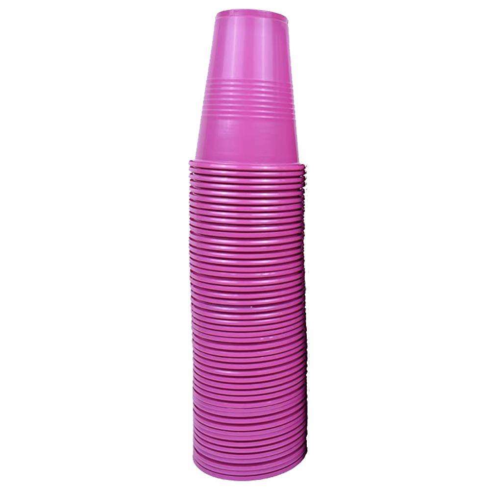 Plastic Cups (50 Pcs) / E-200/h-357/255655 Fuchsia Cleaning & Household