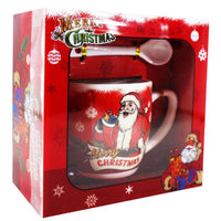 Christmas Porcelain Mug With Spoon.