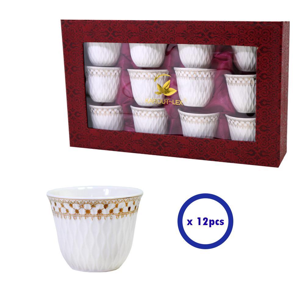 Traditional Arabic Porcelain Coffee 12 Pcs Set.