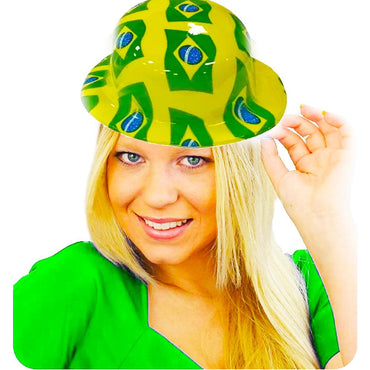 World Cup Plastic Bowler Hat Brazil / WD-138BR - Karout Online -Karout Online Shopping In lebanon - Karout Express Delivery 