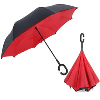 Shop Online Reverse Umbrella Folding Double Layer Inverted C Hand Holder Stand / 010 - Karout Online Shopping In lebanon