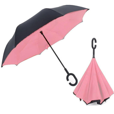 Reverse Umbrella Folding Double Layer Inverted C Hand Holder Stand / 010