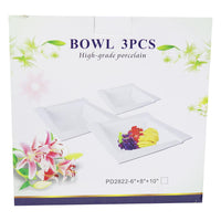 GEBE Porcelain Bowl 3 Pcs / CKY-2822 - Karout Online -Karout Online Shopping In lebanon - Karout Express Delivery 