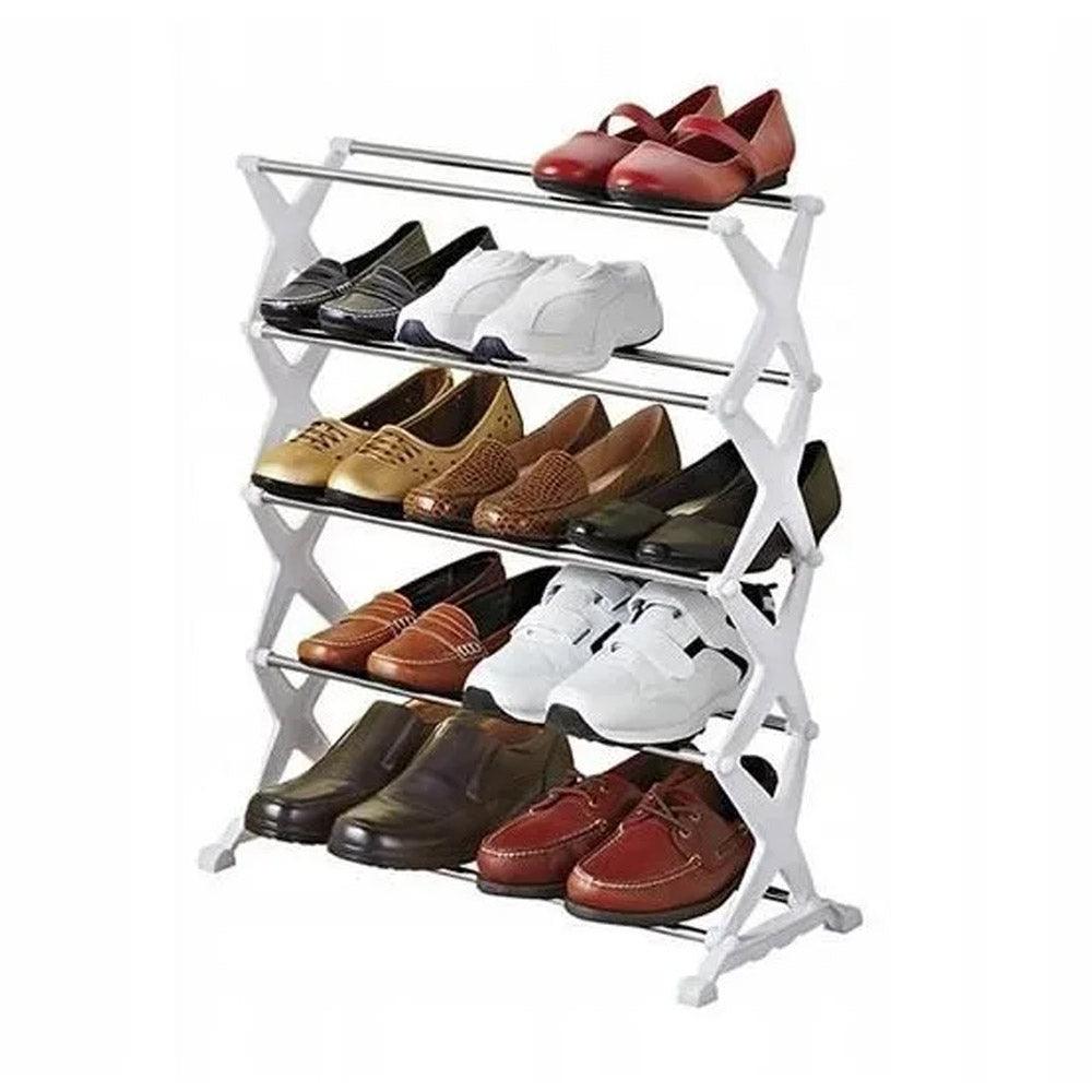 Portable 5 Tier Shoe Rack Shelf - Holds upto 15 Pairs - Karout Online -Karout Online Shopping In lebanon - Karout Express Delivery 