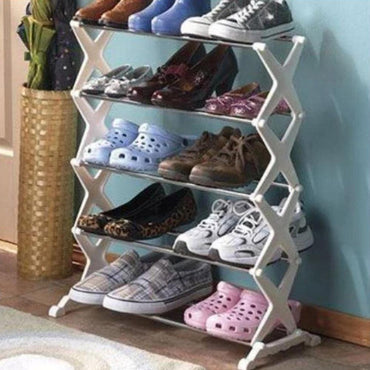 Portable 5 Tier Shoe Rack Shelf - Holds upto 15 Pairs - Karout Online -Karout Online Shopping In lebanon - Karout Express Delivery 