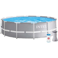 INTEX 26716NP - Prism Frame Round Pool 366 x 99 cm With Filter - Karout Online -Karout Online Shopping In lebanon - Karout Express Delivery 