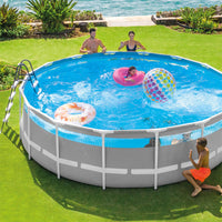 (NET)Intex Round Prism Frame Clearview Pool 4.88 x 1.22m