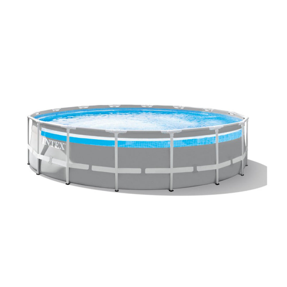 (NET)Intex Round Prism Frame Clearview Pool 4.88 x 1.22m