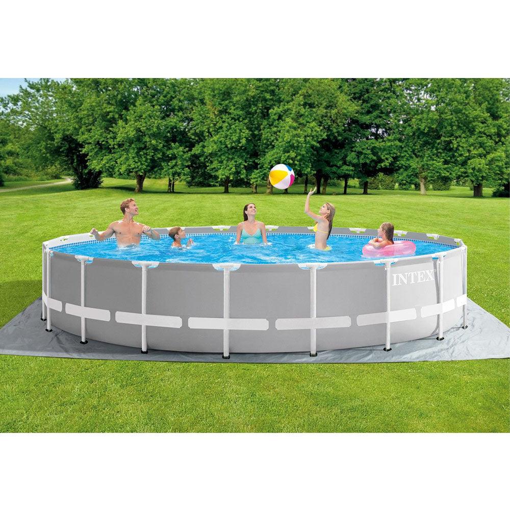 Intex Round Prism Frame Pool with Filter Pump 610 x 132 cm - Karout Online -Karout Online Shopping In lebanon - Karout Express Delivery 