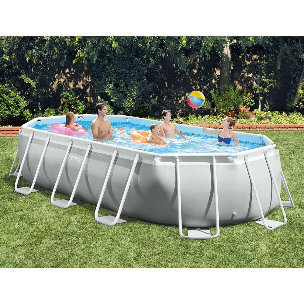 Intex Oval Prism Frame Swimming Pool 610 x 305 x 122cm - Karout Online -Karout Online Shopping In lebanon - Karout Express Delivery 