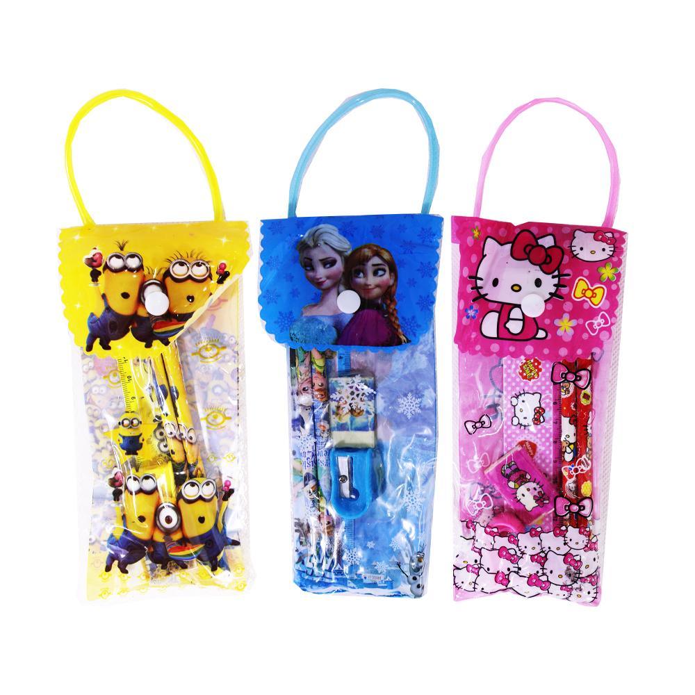 Kids Characters Stationery Set In A Bag.