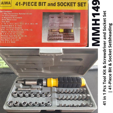 Aiwa 41-Piece Bit & Socket Set Home Kitchen