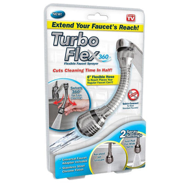 Turbo Flex 360 Flexible Faucet Sprayer Water Extender Home & Kitchen