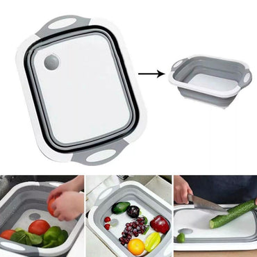 Foldable Multi-Function Kitchen Plastic Silicone Dish Tub Home & Kitchen