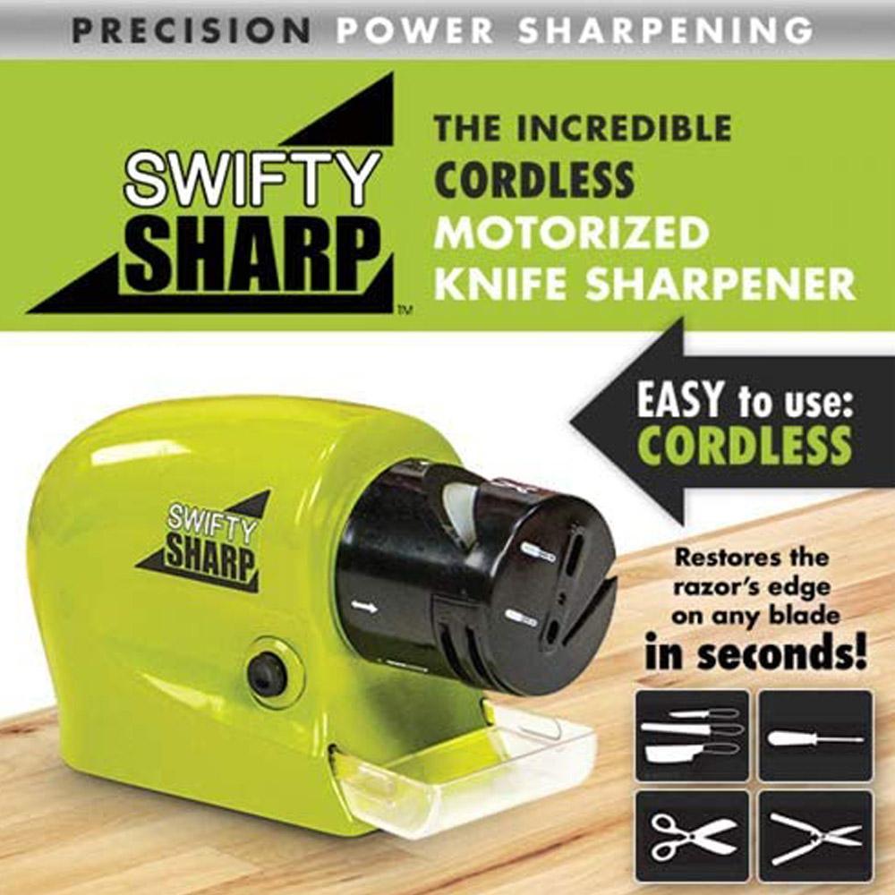 Swift Sharp Cordless Motorized Knife Sharpener - Green Home & Kitchen
